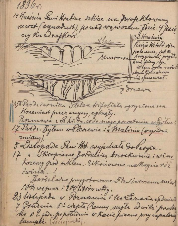 Strona&#x20;z&#x20;dziennika&#x20;Adama&#x20;Kubaszewskiego&#x20;prowadzonego&#x20;w&#x20;latach&#x20;1888-1903